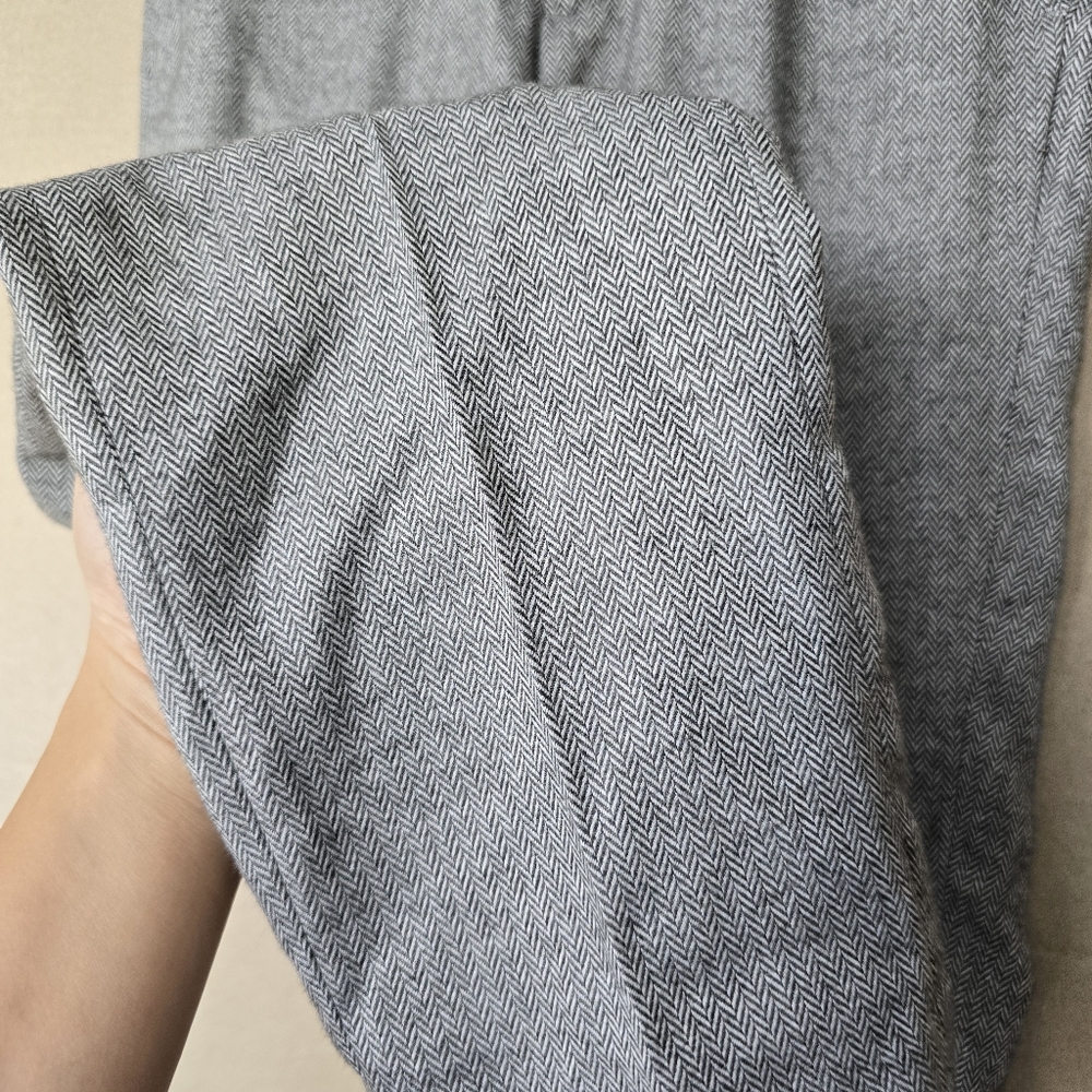 Nwt Tommy Hilfiger Boys Brushed Herringbone Mountain Heather Gray Slacks Pants - Picture 4 of 10